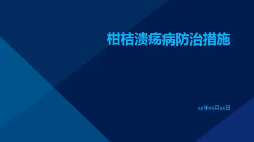 柑桔溃疡病防治措施