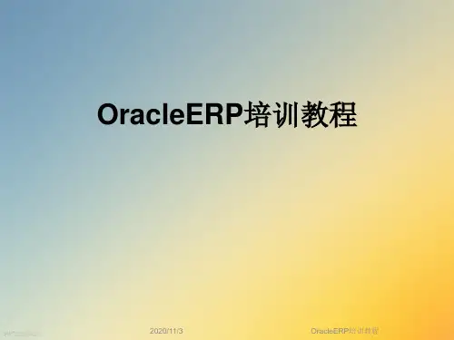 OracleERP培训教程