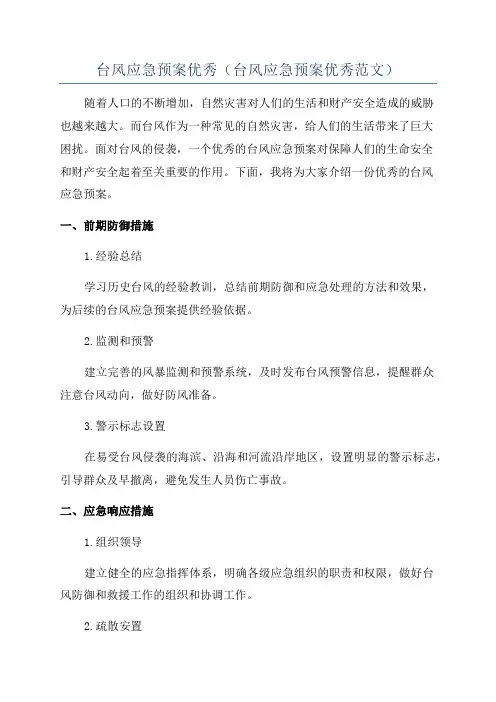 台风应急预案优秀(台风应急预案优秀范文)