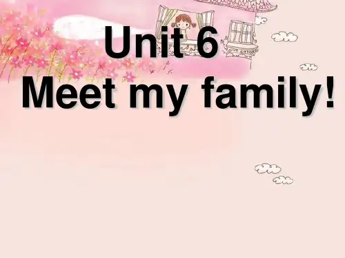 四年级上册英语课件-Unit6 Read and write人教PEP