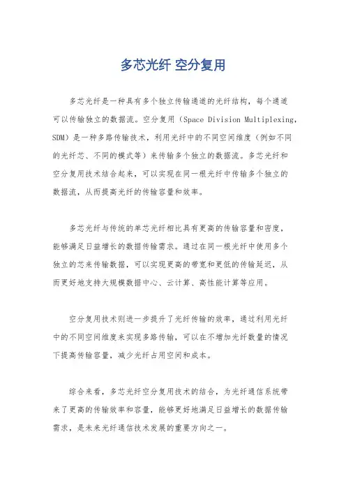 多芯光纤 空分复用