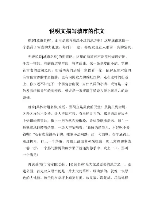 说明文描写城市的作文