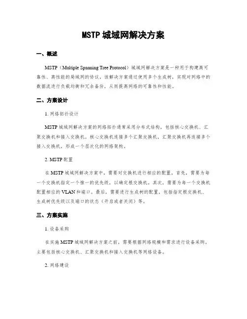 MSTP城域网解决方案