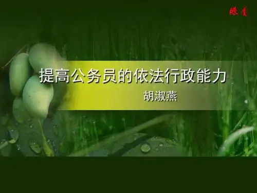 提高公务员的依法行政能力.ppt