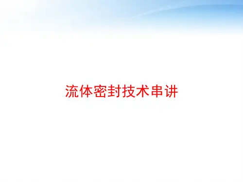 流体密封技术串讲 ppt课件
