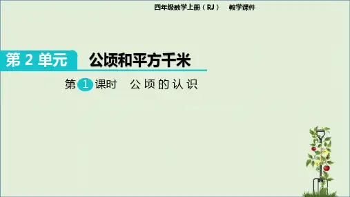 人教版小学数学四年级上册1  公顷的认识课件