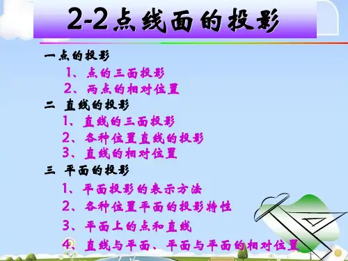 机械制图点、线、面投影