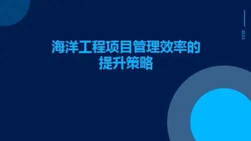 试述海洋工程项目管理效率的提升策略