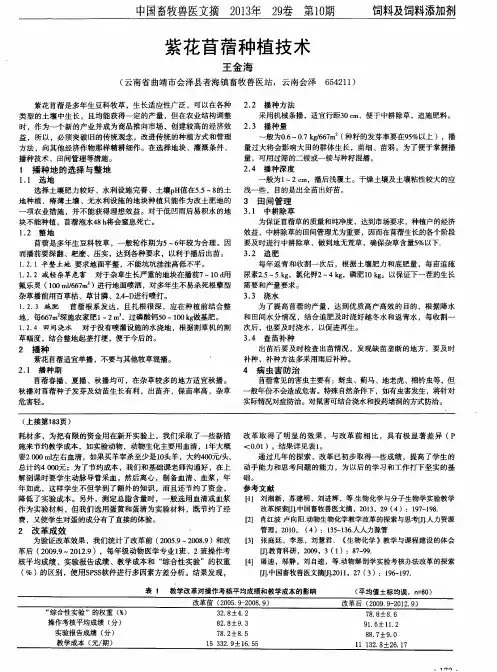 紫花苜蓿种植技术