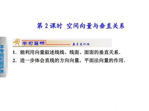 导学设计高中数学人教A版选修2-1配套课件3.2.2空间向量与垂直关系