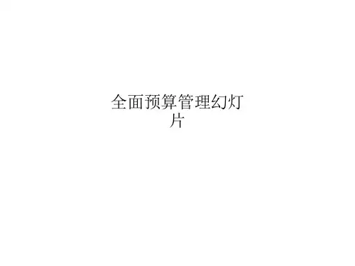 全面预算管理幻灯片