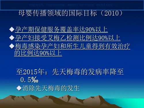 妊娠合并艾梅乙母婴阻断课件