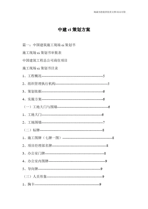 中建ci策划方案