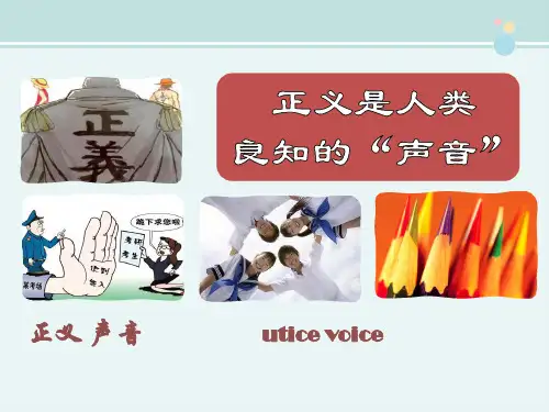 〖2021年整理〗《正义是人类良知的“声音”》活动探究型2完整教学课件PPT