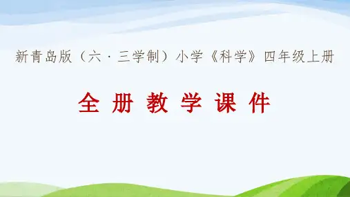 2020年秋新青岛版(六三制)科学四年级上册全册教学课件