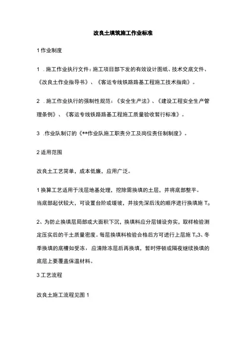 改良土填筑施工作业标准