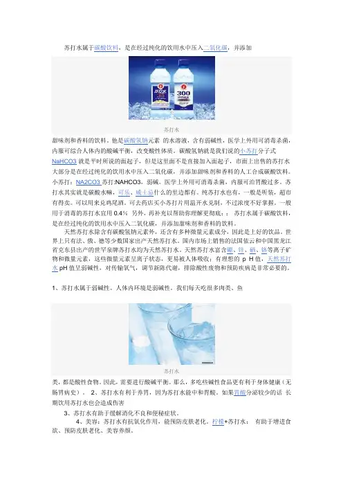 关于苏打水的简介解读