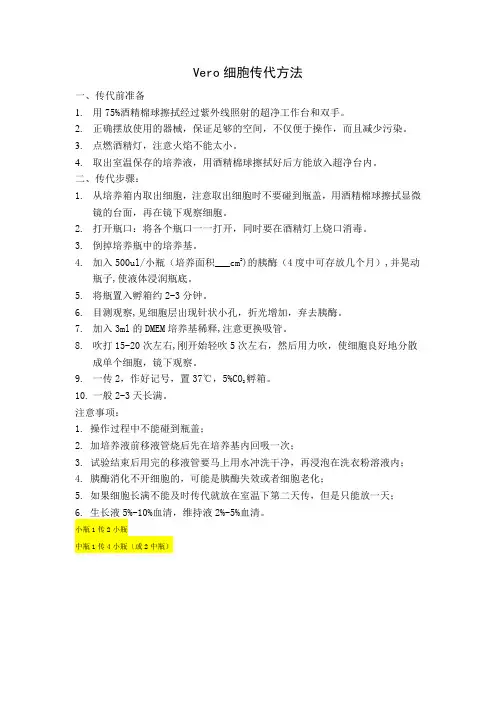 vero细胞传代方法