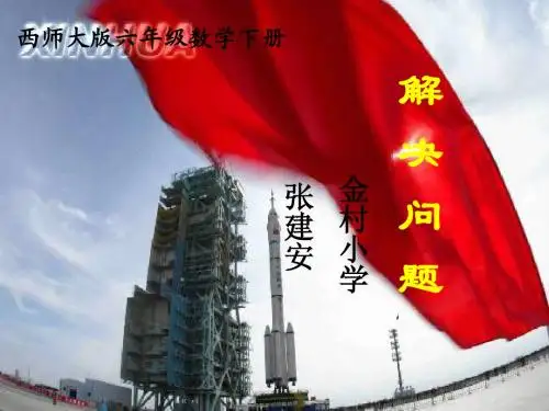 西师大版数学六年级下册《解决问题》PPT课件2013
