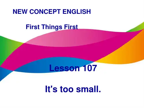 NCE1_Lesson107-108(共45页)新概念英语第1册课件