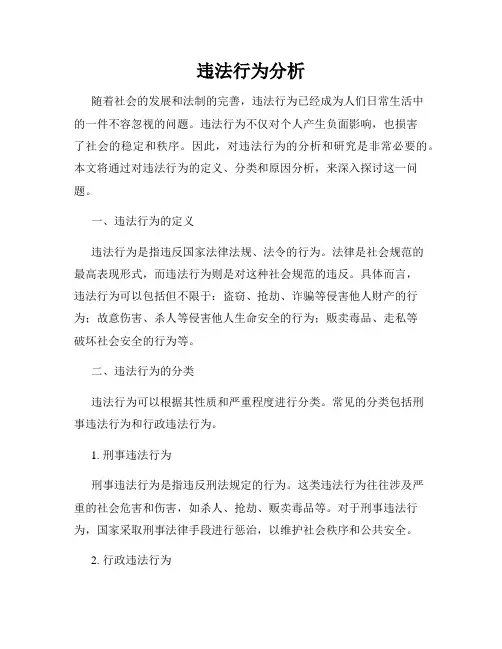 违法行为分析