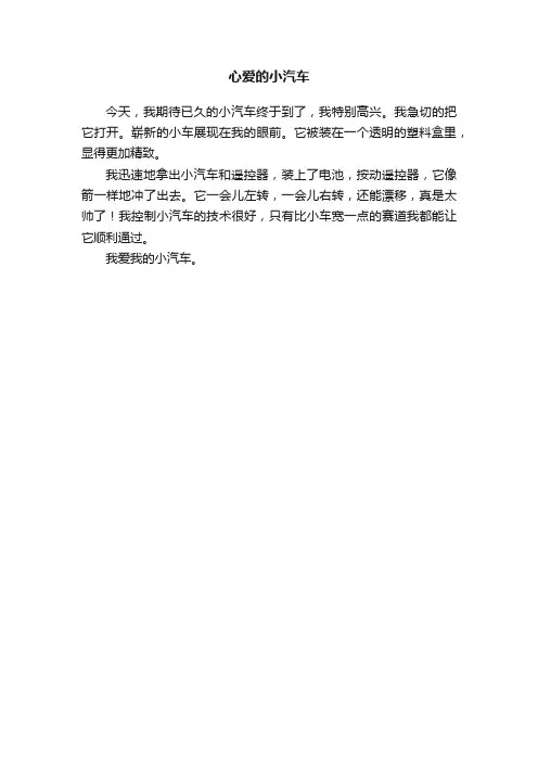 心爱的小汽车