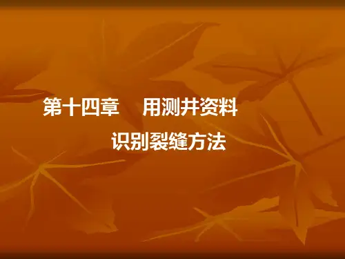 用测井资料识别裂缝方法-第十四章_裂缝识别