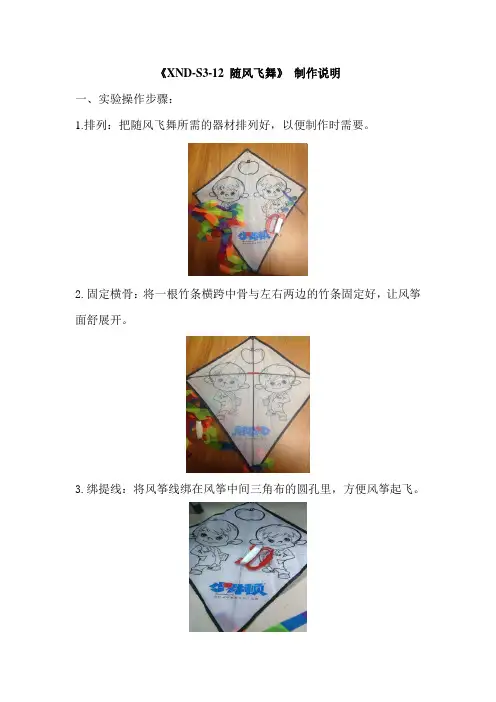 少儿科学3级( 随风飞舞)--制作说明