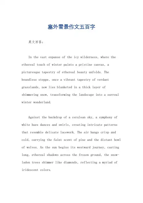 塞外雪景作文五百字