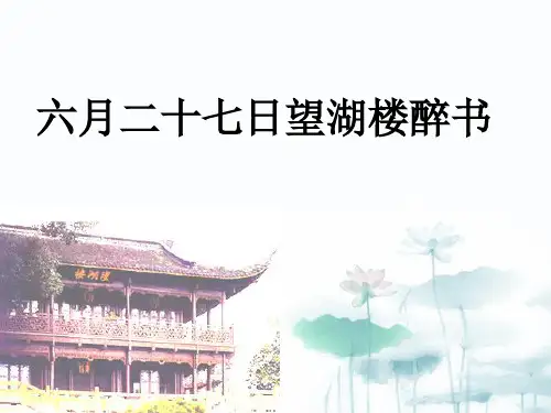 《六月二十七日望湖楼醉书》ppt精美课件人教部编版语文2