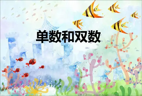大班单双数(幼儿园ppt课件)