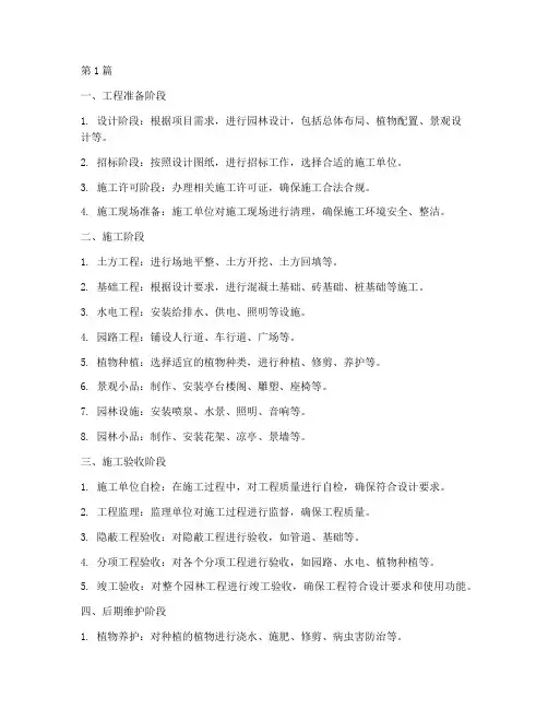 园建施工程序(3篇)