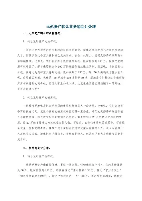 无形资产转让业务的会计处理