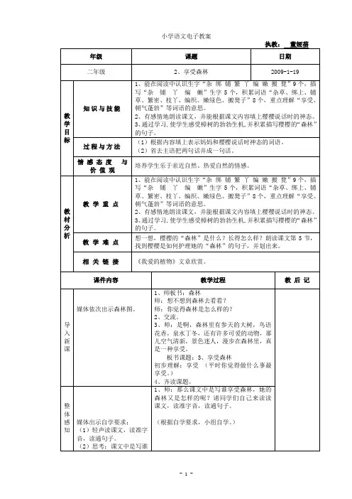 2享受森林