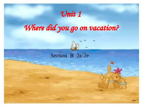 Unit1WheredidyougoonvacationSectionB2a-2e-八年级英语上册课件(共29张PPT)