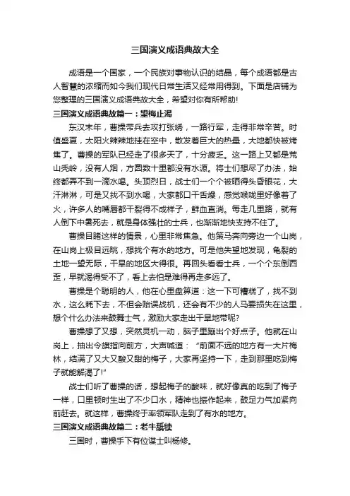 三国演义成语典故大全