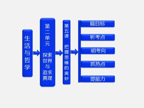 高考政治 一轮复习 第二单元 第五课 把握思维的奥妙
