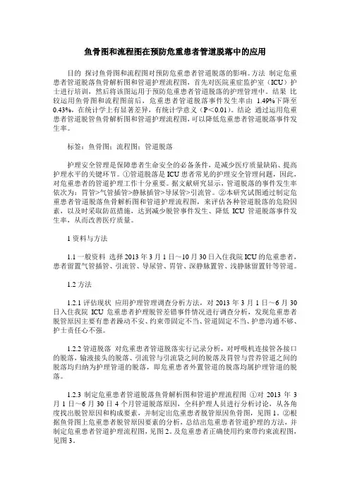 鱼骨图和流程图在预防危重患者管道脱落中的应用