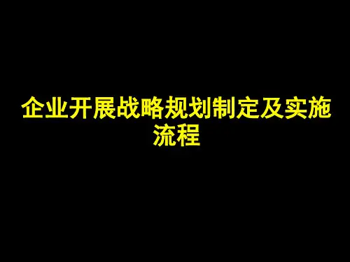 企业发展战略规划制定及实施流程