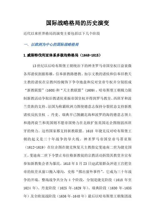 国际战略格局的历史演变