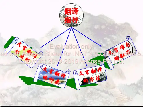 高考语文文言文翻译专题张30页PPT