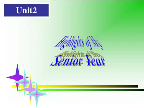 外研版选修七Module2_Highlights_of_my_Senior_Year全单元PPT课件
