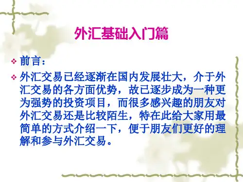 黄金外汇基础入门篇