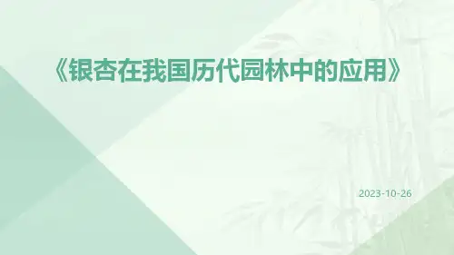 银杏在我国历代园林中的应用