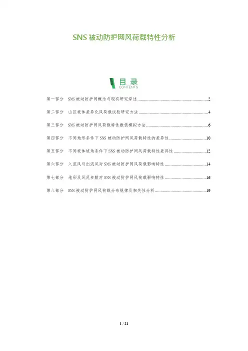 SNS被动防护网风荷载特性分析