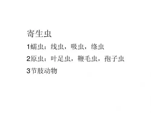 寄生虫实验考试图片