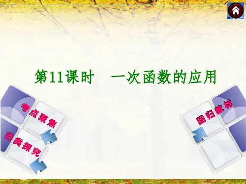 【2014中考复习方案】(人教版)中考数学复习权威课件 ：11 一次函数的应用(22张ppt,含13年试题)