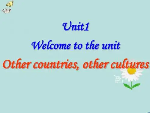 牛津译林版高中英语模块9 Unit 1 Other countries other cultures