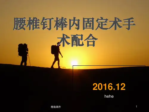 腰椎钉棒内固定术手术配合ppt课件