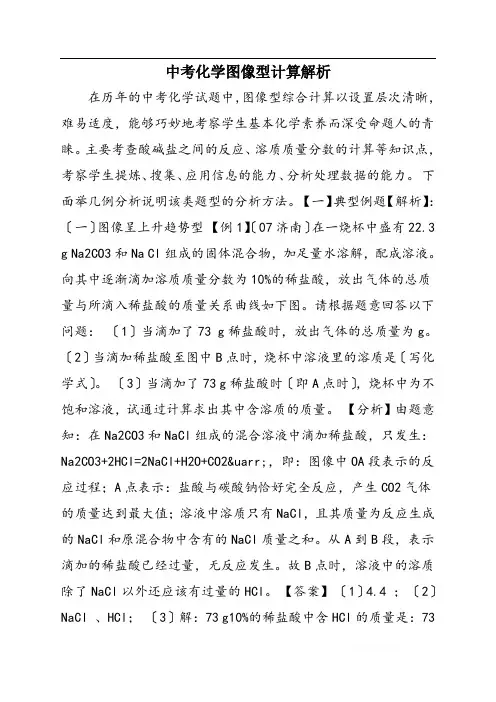 中考化学图像型计算解析
